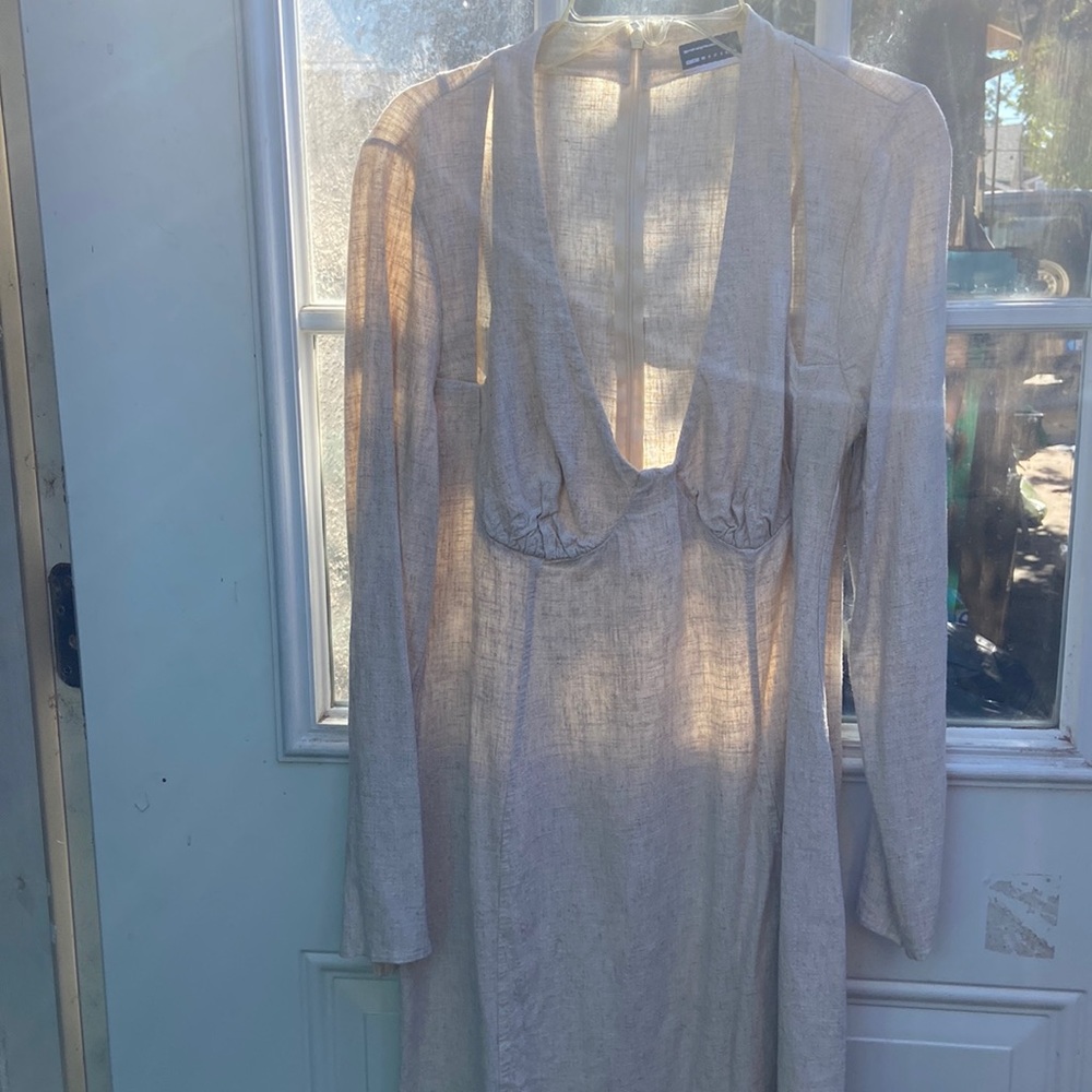 Tan mini dress